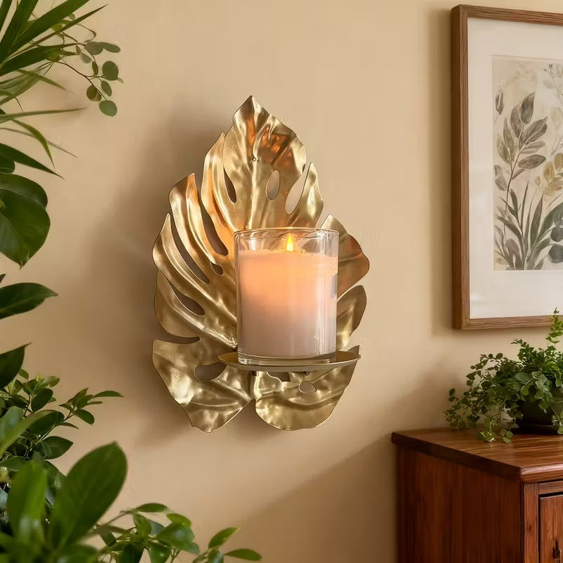 Leaf-Shaped Candle Holder