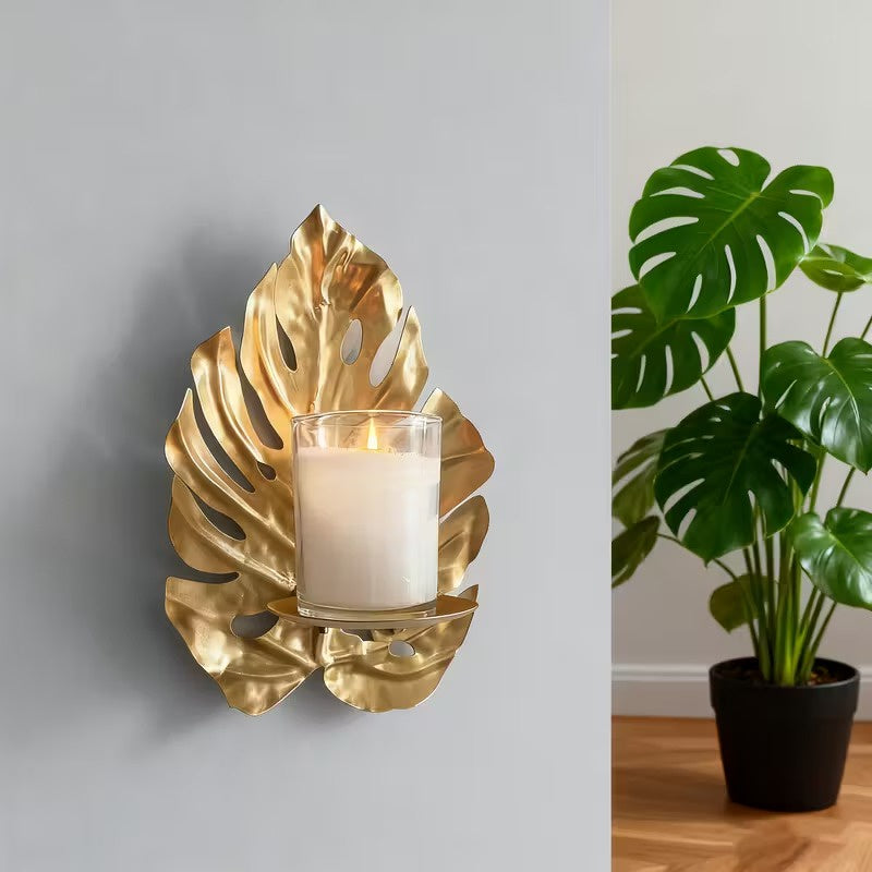 Leaf-Shaped Candle Holder
