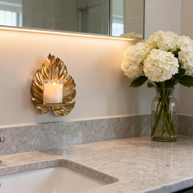 Leaf-Shaped Candle Holder