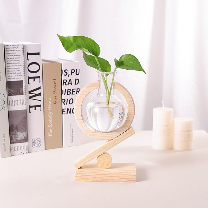 Round Vase with Geometric Stand