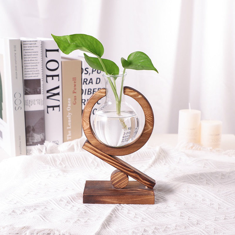 Round Vase with Geometric Stand