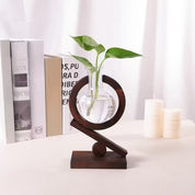 Round Vase with Geometric Stand