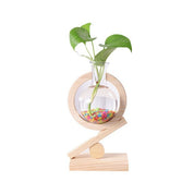 Round Vase with Geometric Stand